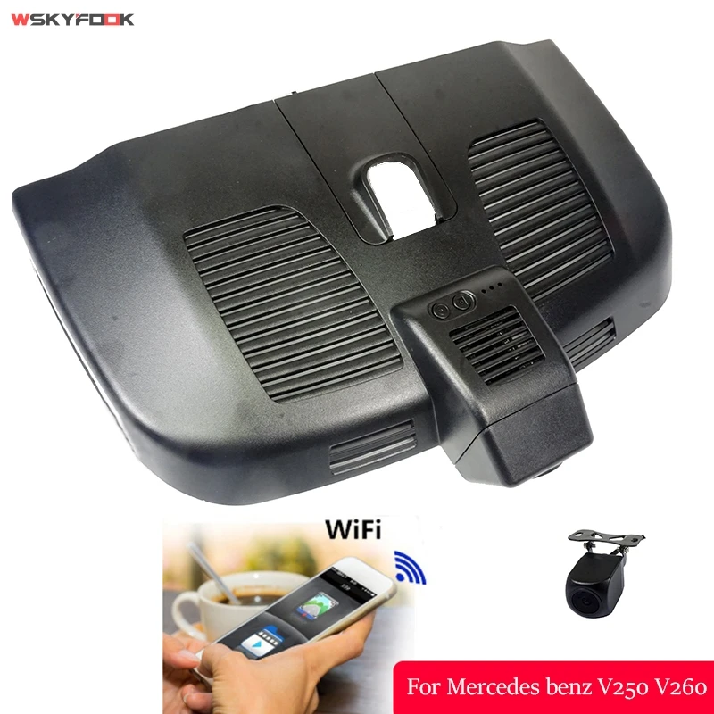 Для Mercedes Benz V260 Novatek96655 с sony IMX322 автомобилей Wi-Fi DVR 1080P видео Регистраторы, быстрая камера, видеорегистратор с двумя камерами по желанию