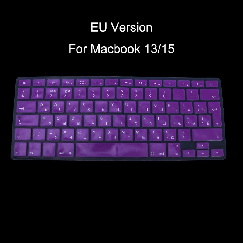 Европейская версия русская клавиатура силиконовый чехол для Apple Macbook Air Pro 13 15 J0PB
