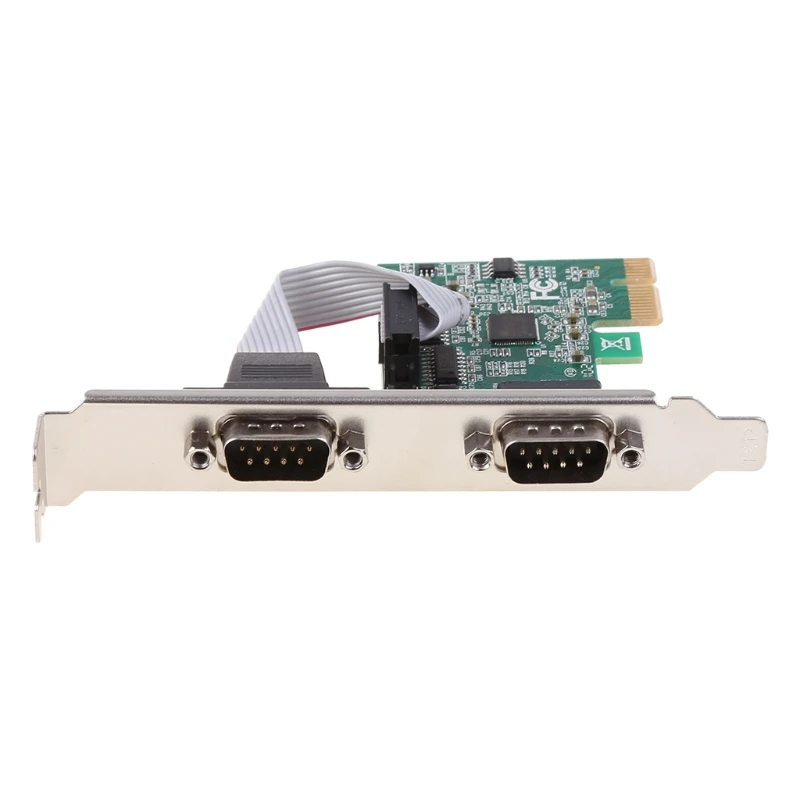 

PCIe Dual Serial Expansion Card Chip AX99100 2 Port Industrial DB9 COM RS232