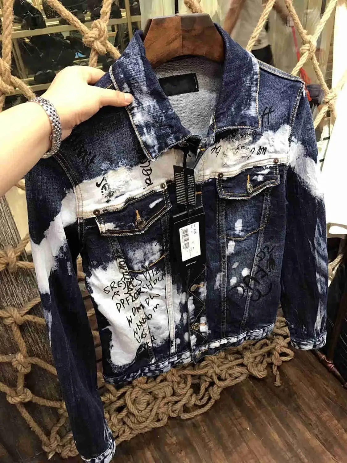 Новая мужская джинсовая куртка с длинным рукавом хлопок джинсы кардиган