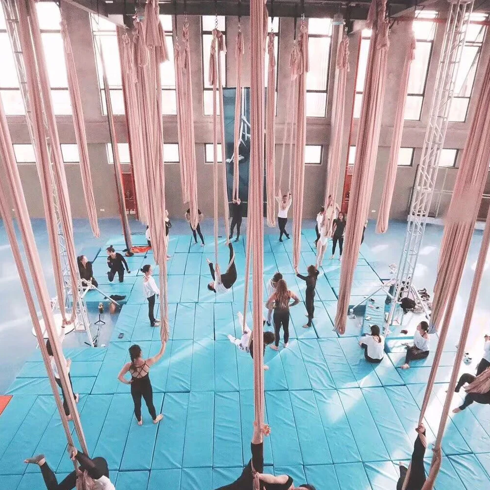 20 ярдов/18 3 м летающие воздушные шелки премиум класса для дома йоги Омбре натяжные