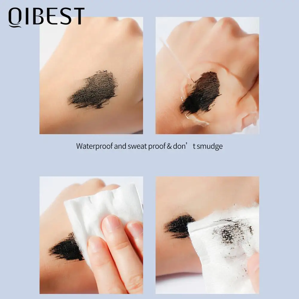 QIBEST Новейшая 3D тушь для ресниц Rimmel макияж черная водостойкая Удлиняющая Тушь