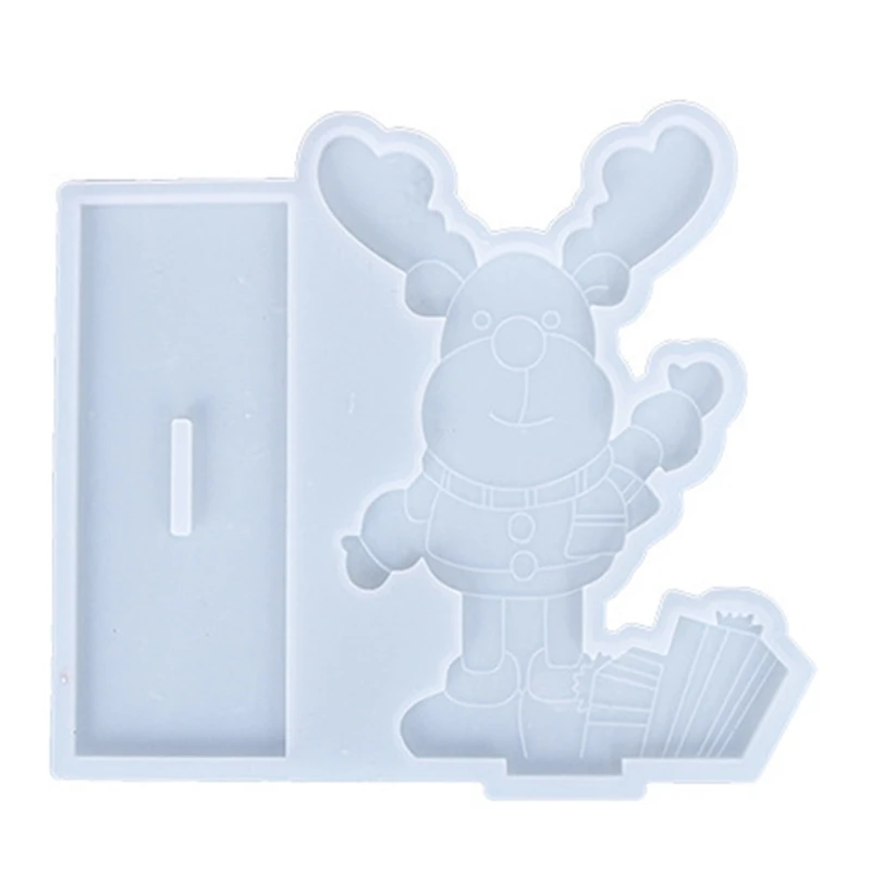 

2021 New Christmas Theme Epoxy Resin Mold Xmas Elk Silicone Mould DIY Crafts Decor Mold