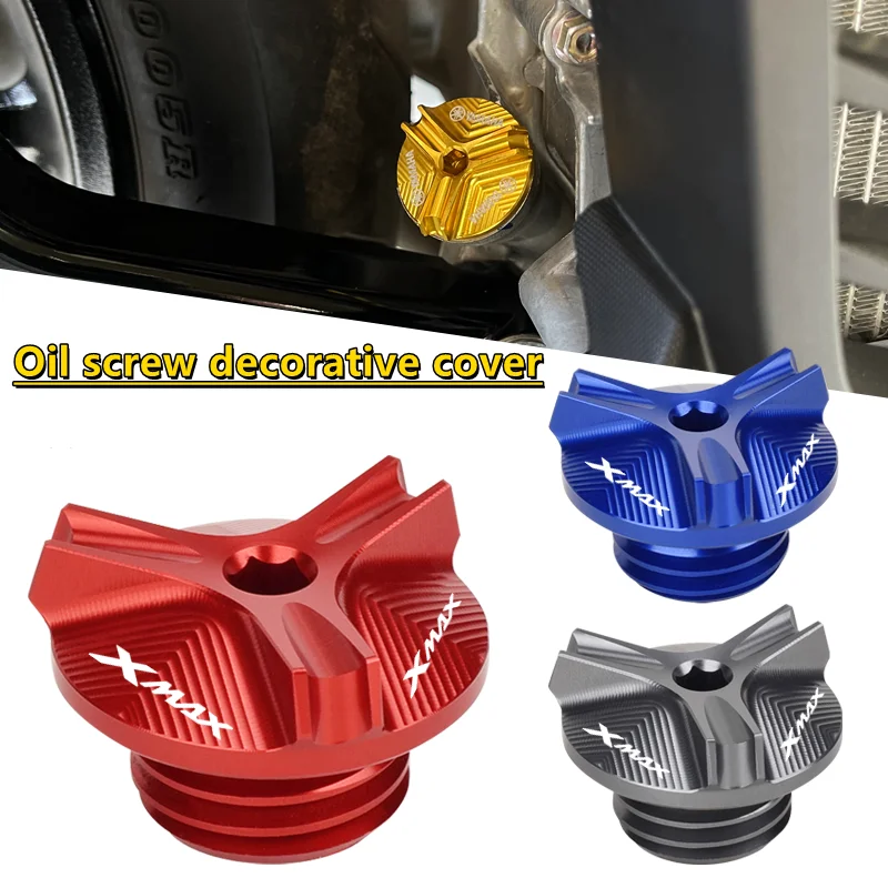 

Motorcycle Engine Oil Drain Plug Sump Nut Cup Oil Fill Cap Cover For YAMAHA XMAX X-MAX 125 250 300 400 XMAX250 XMAX300 XMAX400
