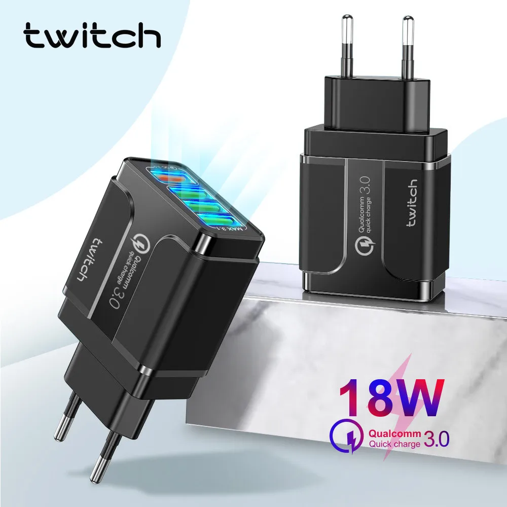 Зарядное устройство с 4 USB портами и светодиодной подсветкой 3 А|Зарядные