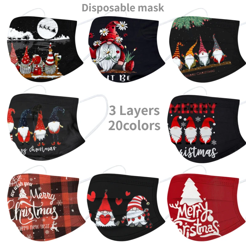 Маска многоразовая Нетканая черная трехслойная 10 шт. | Аксессуары для одежды