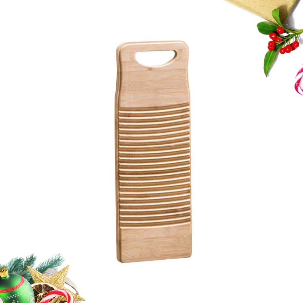 

Bamboo Scrubbing Board Anti-slip Laundry Washboard Cleaning Washing Board for Home Shop - 40cm