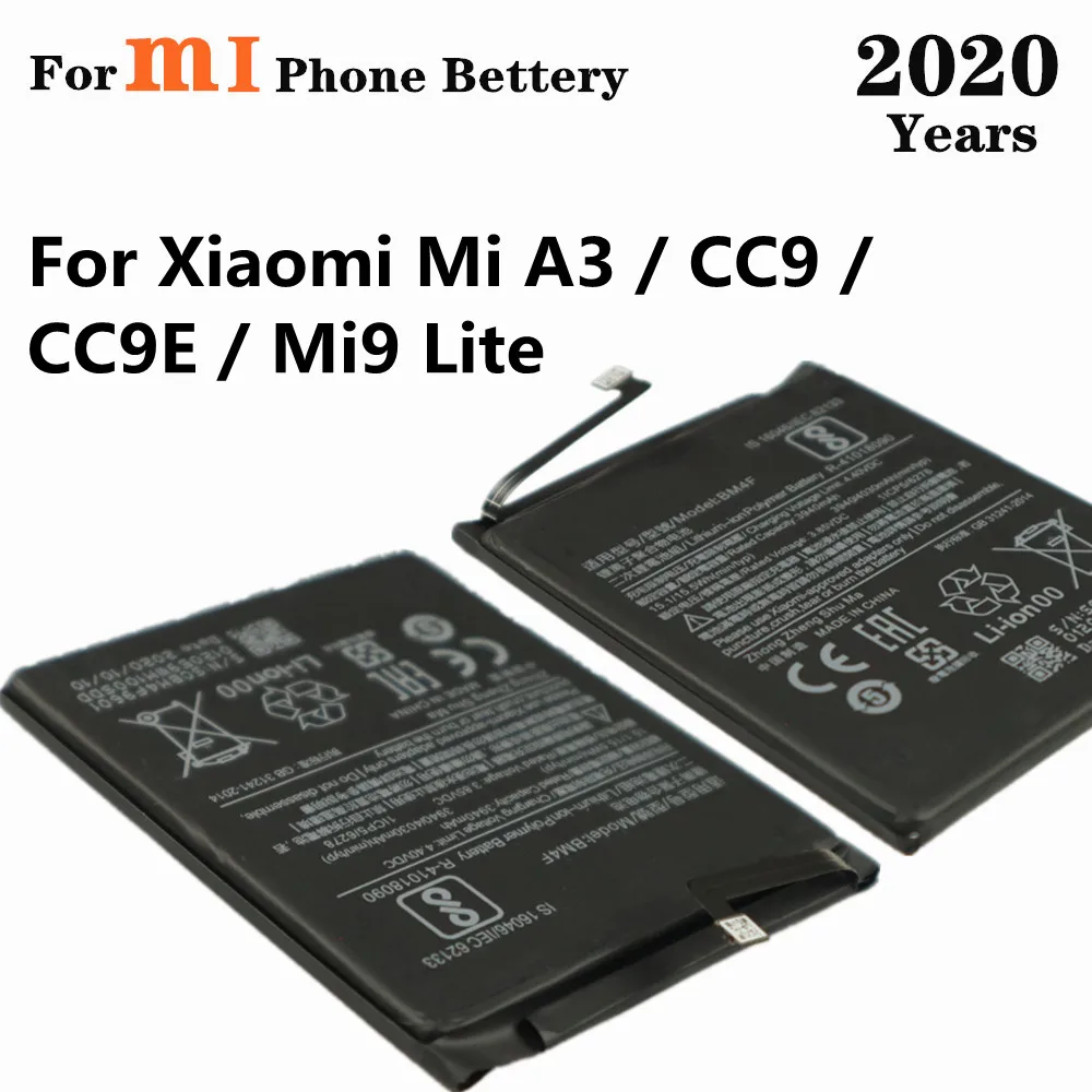 

2020 BM4F Battery For Xiaomi Mi A3 CC9 CC9e 9 Lite 9Lite 4030mAh 100% Capacity Replacement Battery