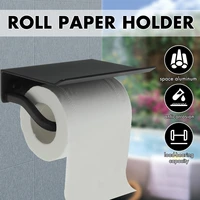 space aluminum bathroom toilet towel paper holder phone holder wall mount box toilet roll holder toilet paper box rack tissue bo