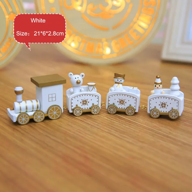 train white OUYXR 20 см доска рождественские украшения на дверь висячая вывеска Рождественская маленькая Холли Деревянные Двери Подвесные рождественские украшения для дома - Цвет: train white