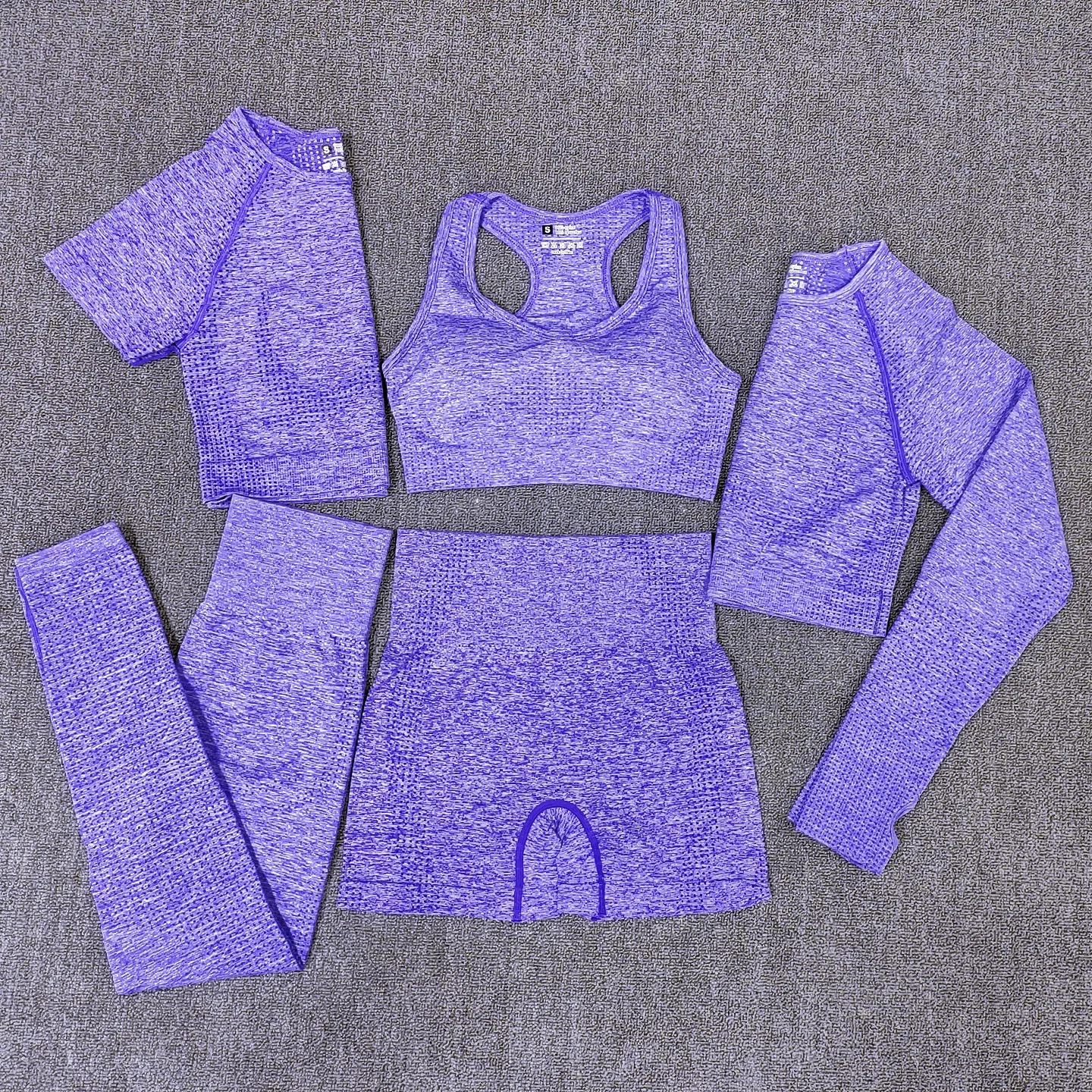 Женский бесшовный комплект для йоги спортивная одежда тренировок спортзала