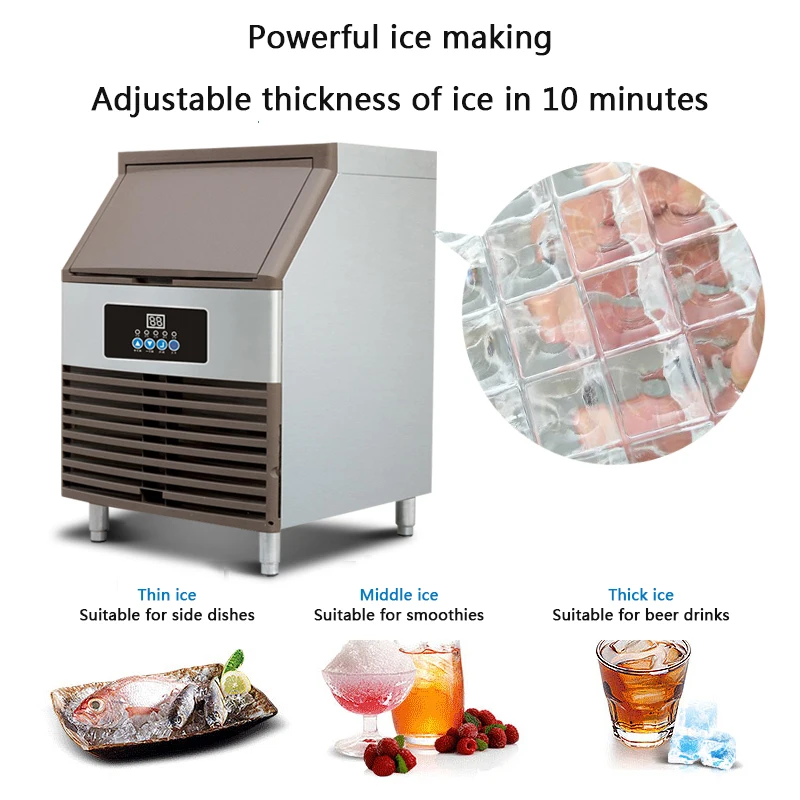 150 кг/24 ч льда делая машину молока Чай/маленький бар/Кофе магазин полностью