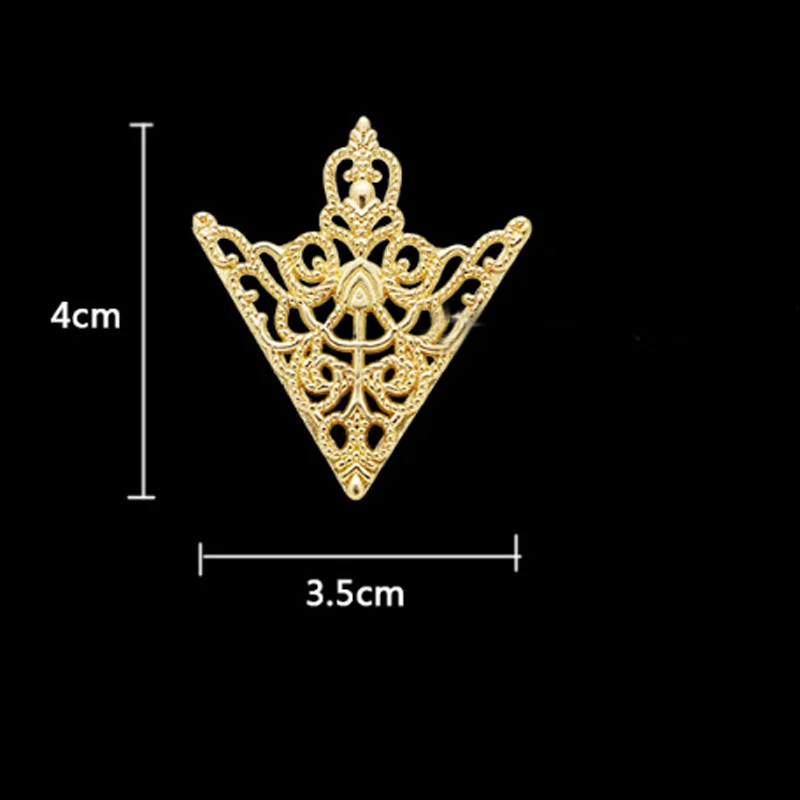 2 шт. винтажные полые треугольные булавки на воротник рубашки модные стразы брошь
