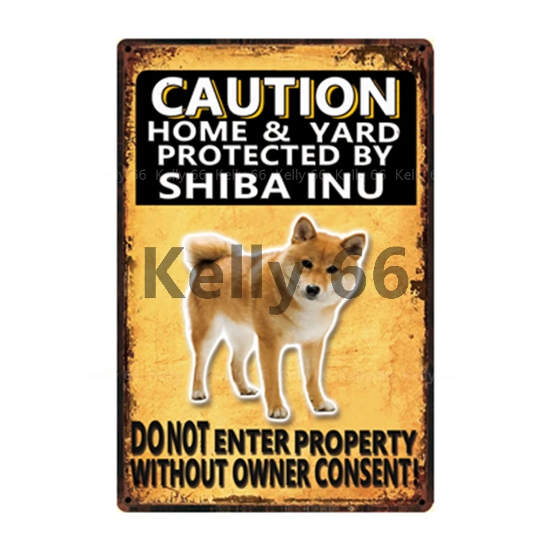 [Kelly66] металлическая вывеска с изображением домашних животных: собаки бигль Ших Tzu