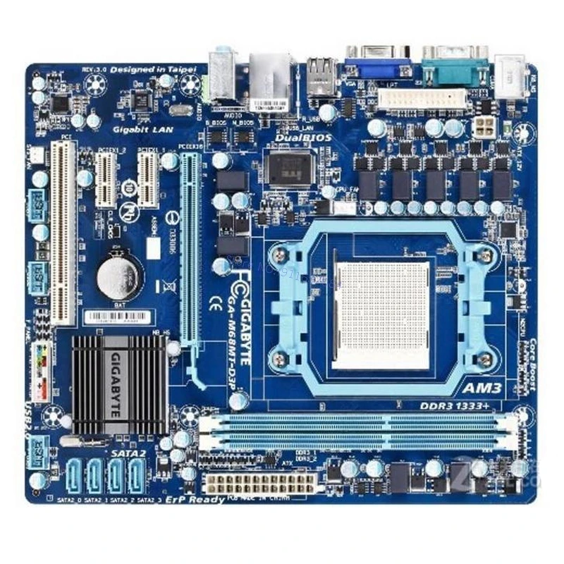 Оригинал для Gigabyte GA-M68MT-D3P материнская плата DDR3 Socket AM3 M68MT-D3P десктопная M68MT-S2P Micro ATX