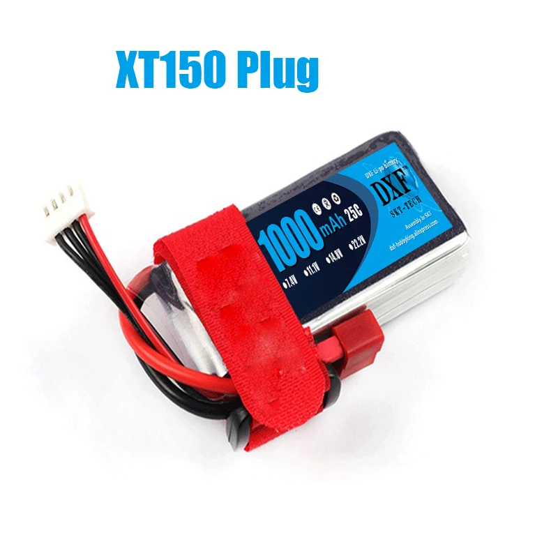 1PCS3S1000mahXT150 DXF Батарея Lipo 2S 3S 7,4 V 11,1 V 5200 мА/ч, 7000 мА/ч, 60C 120C 100C 200C 25C 50C на колесиках 1000 мАч 3S FPV RC вертолет автомобиля - Цвет: 1PCS3S1000mahXT150