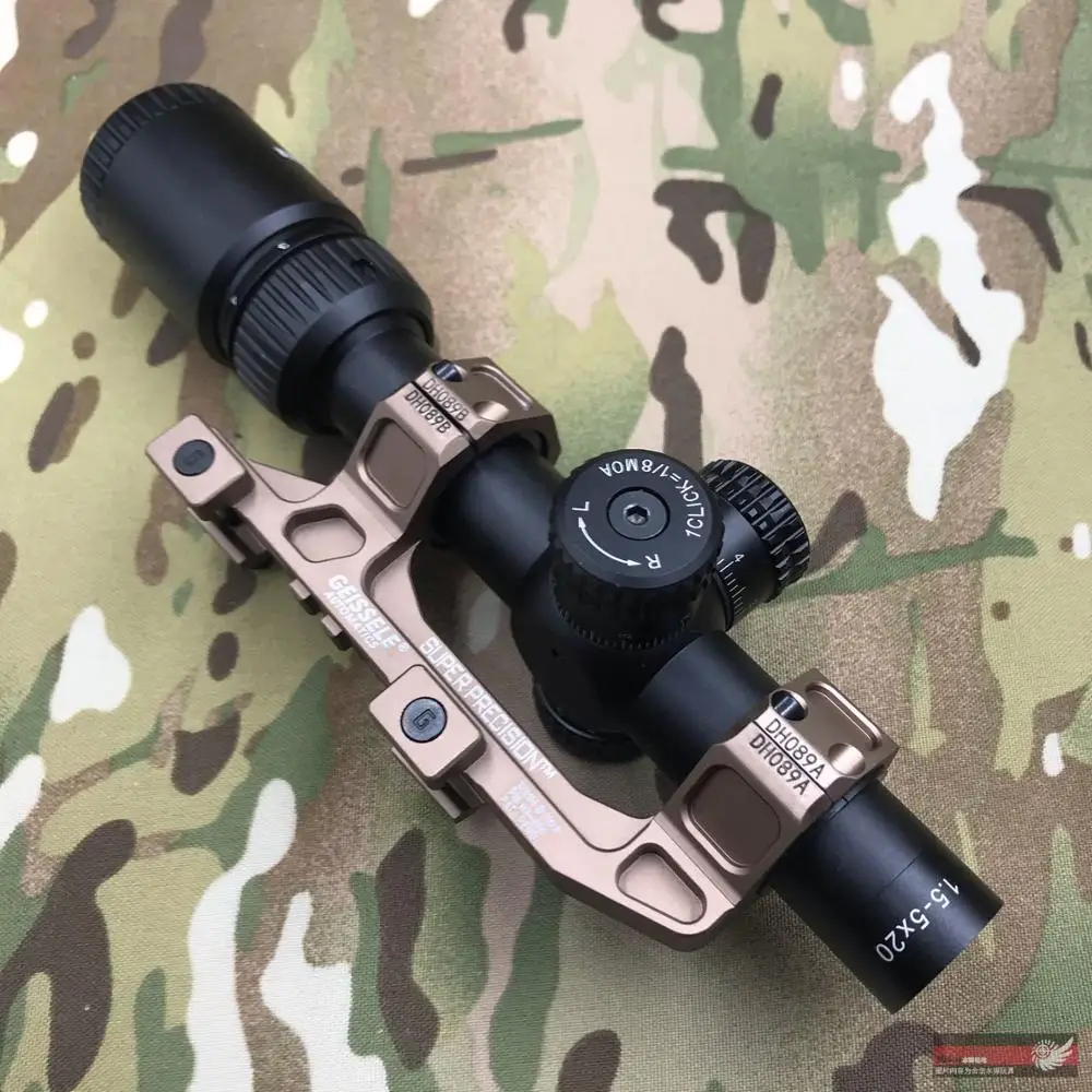 Точный оптический прицел 1 5 5x20 с зеленой и красной подсветкой дальностью