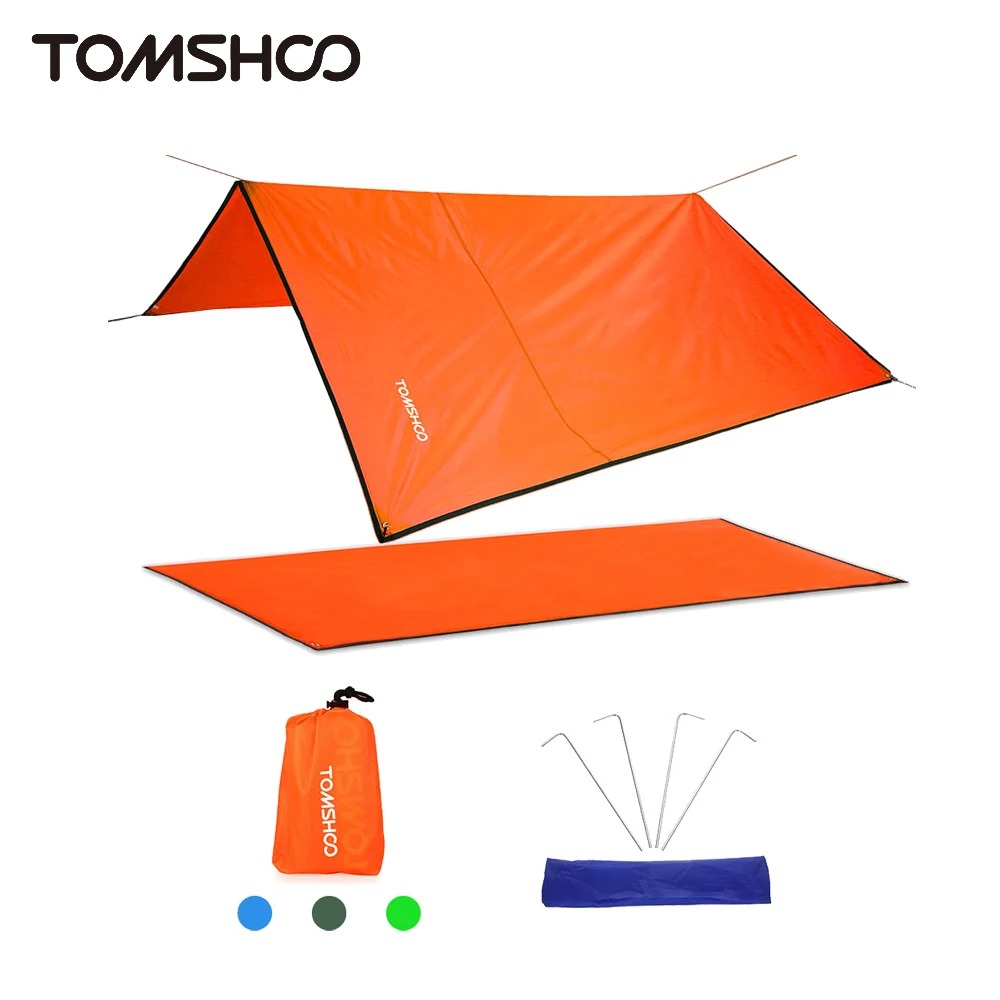 Tomshoo-alfombra impermeable ultraligera multifuncional para exteriores, Alfombra de hoja de tierra para acampar, Picnic