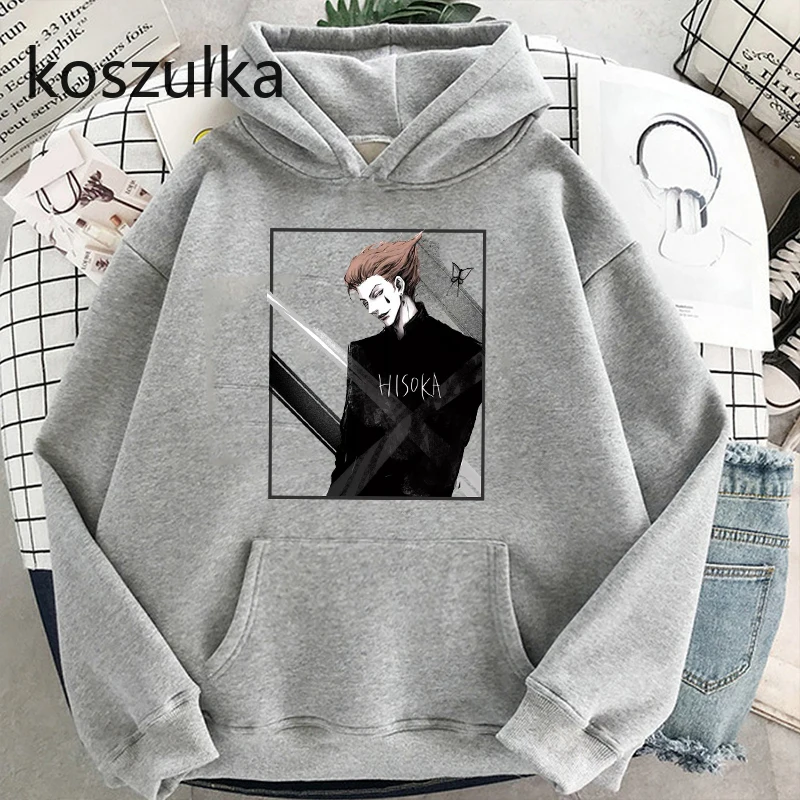 

Winter Hunter x Hunter Hisoka Hoodies Unisex Killua Hoodie Fleece Long Sleeve Loose Casual Cool Hooded Sweatshirt anime hoodies