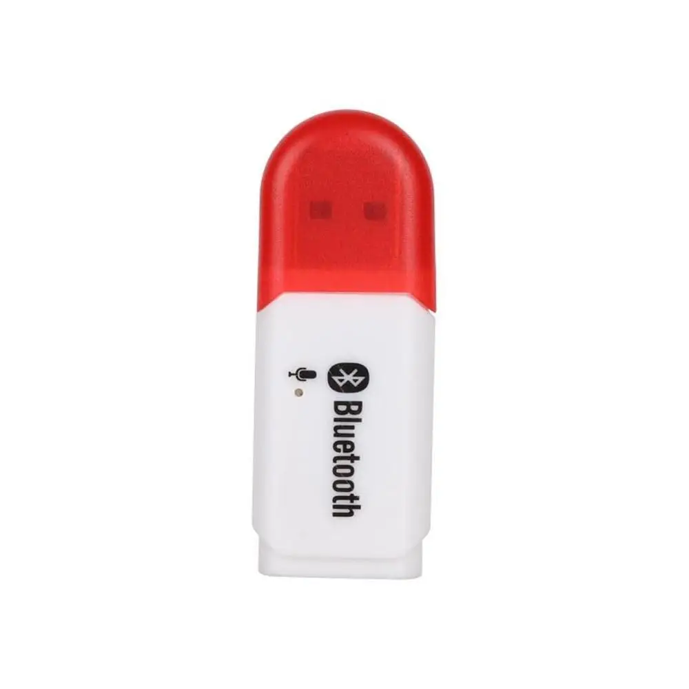 red Bluetooth беспроводной USB приемник AUX автомобильный аудио адаптер Mp3 плеер Громкая Связь Динамик для автомобиля Комплект микрофонов автомобиля - Название цвета: red