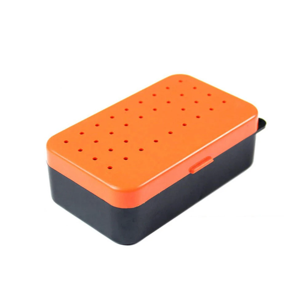 Портативный рыболовные приманки червячной окно дождевого красный червь снасти