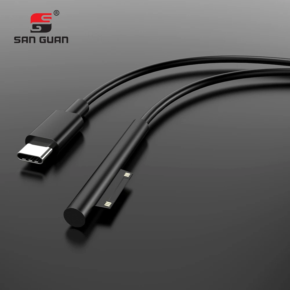 PD 3A 15V USB C к Microsoft поверхностному кабелю адаптер питания зарядный шнур 1 5 M для Surface
