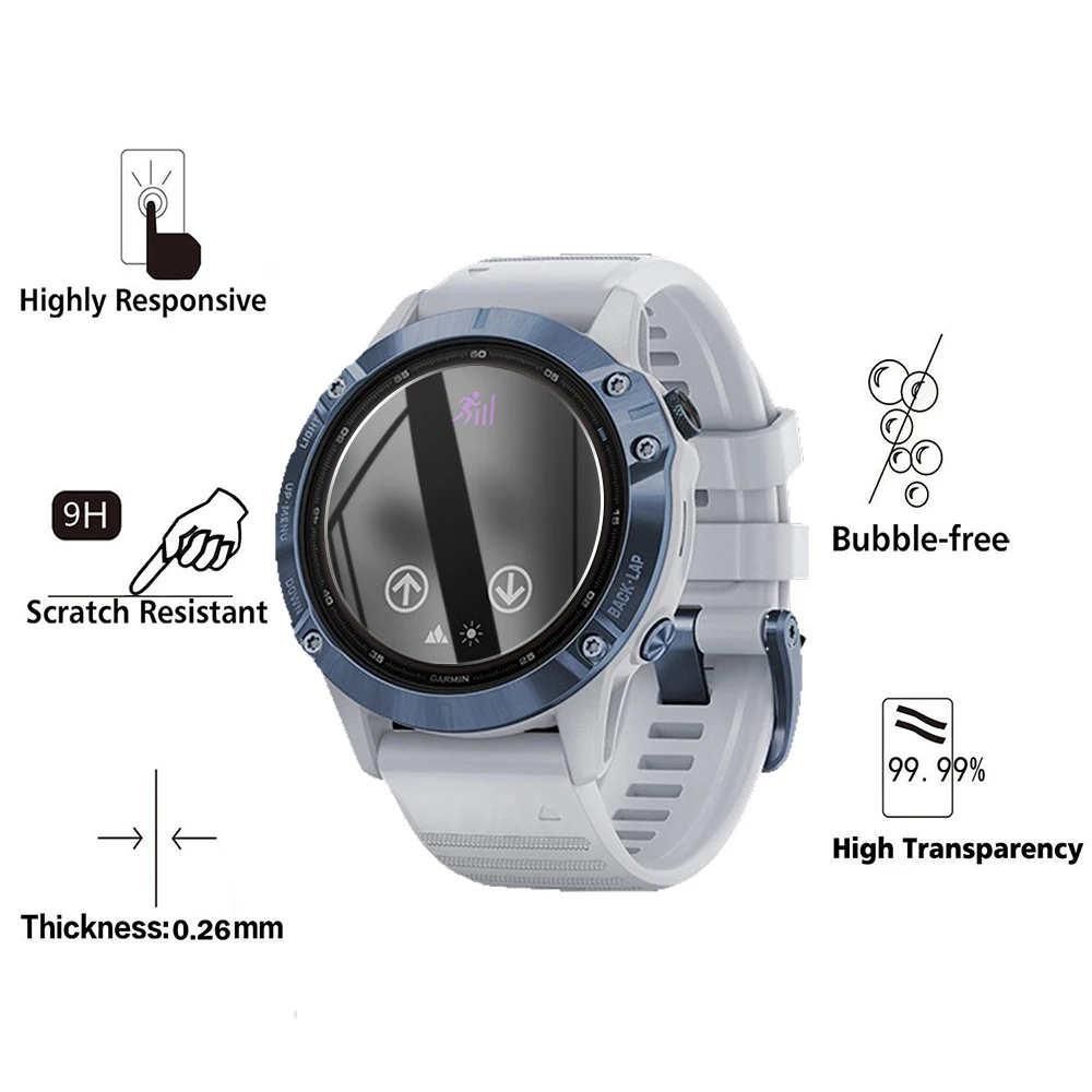 Закаленное стекло премиум класса 9H для Garmin Fenix 5 5s Plus 6S 6X 6 Pro Защитная пленка смарт