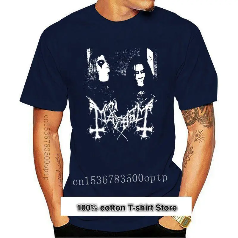 

Camiseta de MAYHEM para hombres, camisa de manga de Hellhammer Watain, de Metal negro, Norwegian, nueva