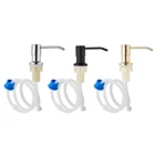 Дозатор мыла для кухонной раковины, аппарат для моющего жидкого мыла и лосьона, из нержавеющей стали, для уборки дома