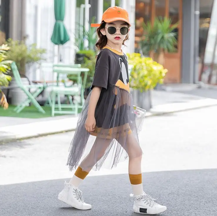 2020 Korean style girls patchwork ruffles dress fashion summer dresses 4-9 years F290 | Детская одежда и обувь