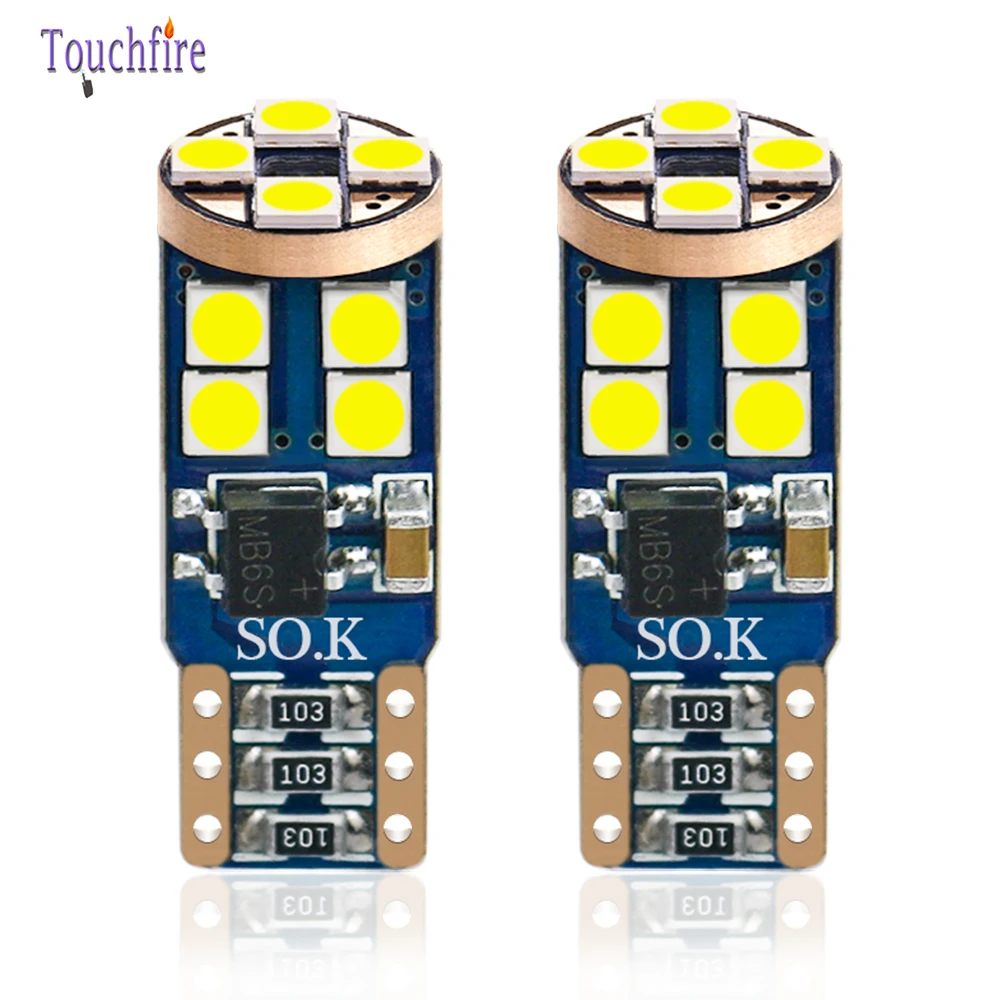 100 шт. T10 W5W Canbus автомобильные лампочки 3030SMD 12LED парковки Интерьер Карта Купол
