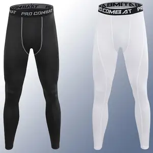 Men Compression Tight Leggings Running Sports Male Workout Bottoms Trousers Jogging Dry Yoga Pants Q in USA (United States)