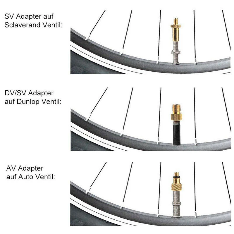 15 stücke set ventil adapter kit fahrrad reifen luft düsen pumpe reparatur radfahren werkzeuge pumpen adapter inflator ersatzteile free glob