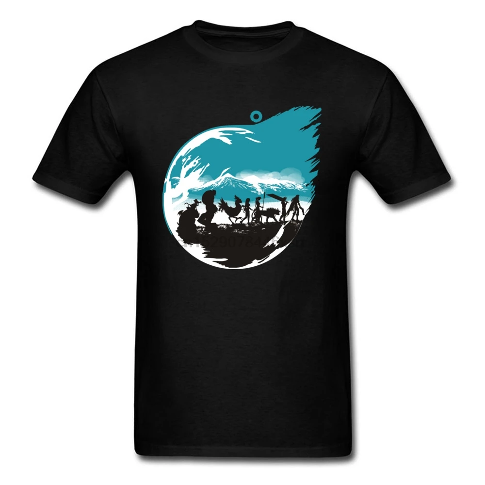 Final Fantasy футболка для общения крутые черные футболки мужчин аниме Дизайнерская