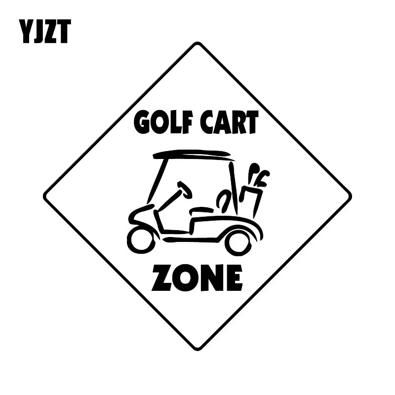 YJZT 15.6CM*15.6CM Golf Cart Crossing Sign Zone Bumper Decor