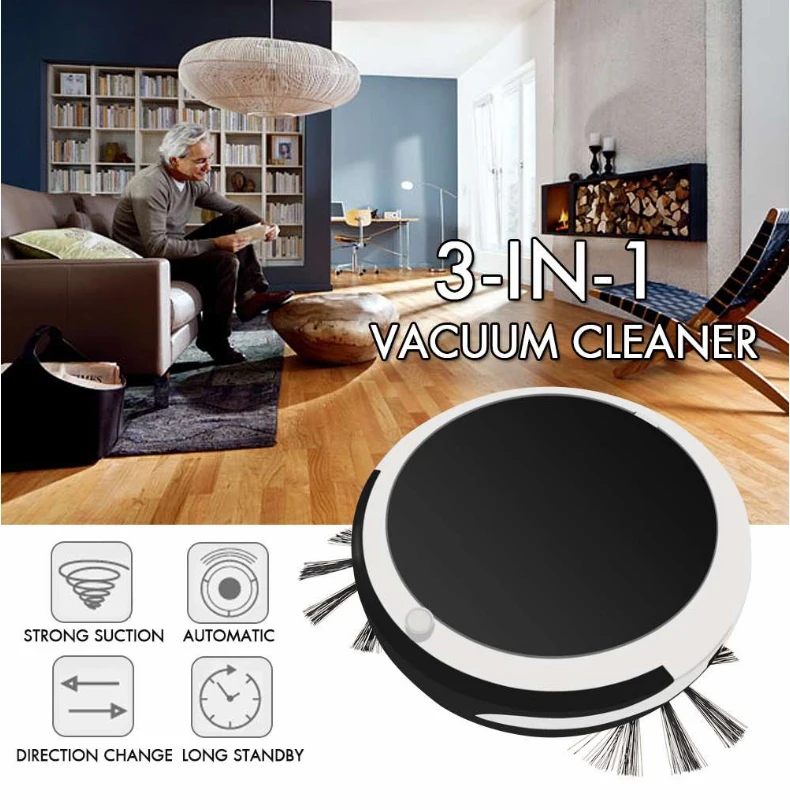 3 в 1 умный подметальный робот подметальная машина всасывающая 1200 па влажный и