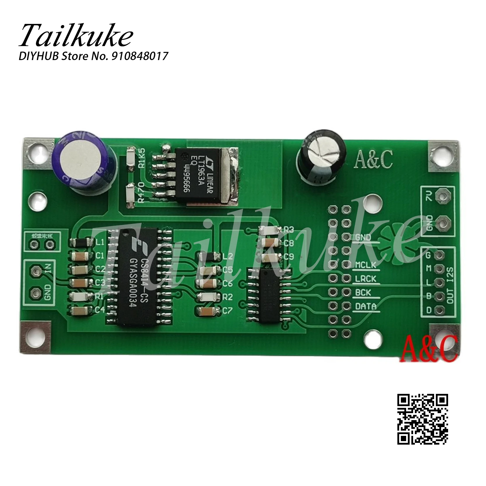 

Second Generation Cs8414 Coaxial Receiving Board Surpasses Cs8412, Ak4118 Is Compatible with I2S Input of Italian Interface