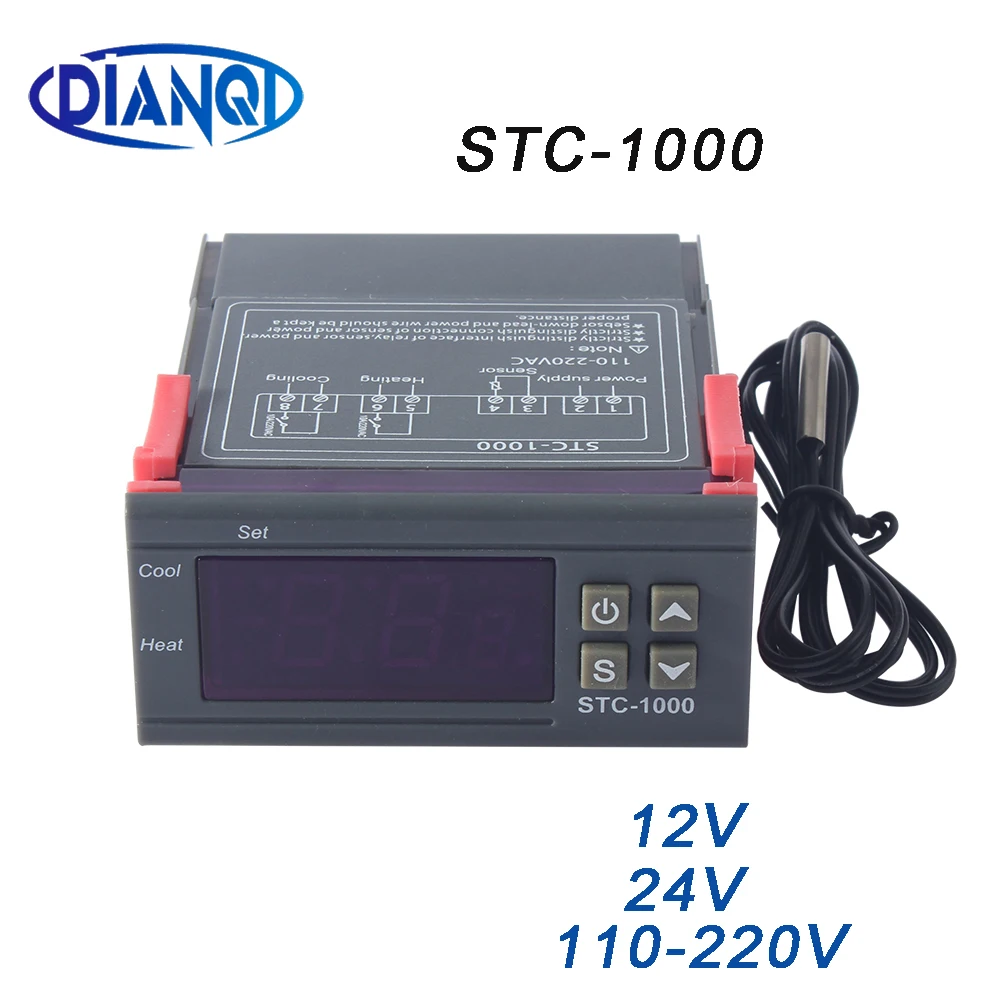 

1 шт. цифровой ЖК-регулятор температуры, термостат Φ 1m NTC датчик, регулятор термостата, нагреватель, охладитель, два релейных выхода