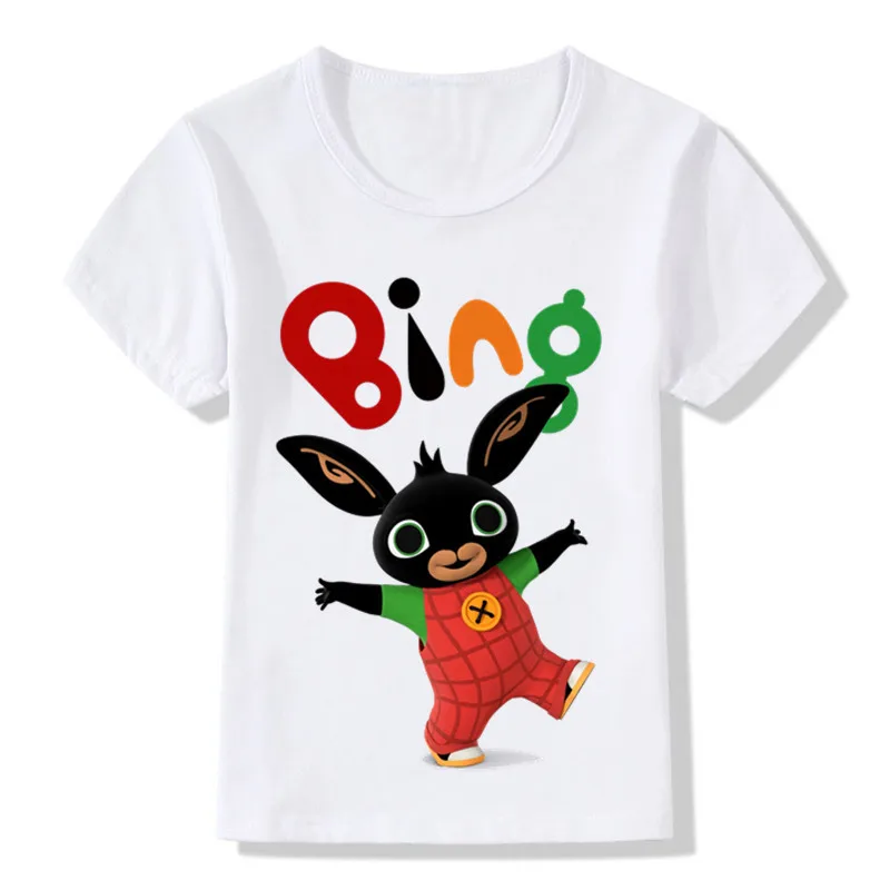 

New arrival 2021 t shirt for girls/boys bing elephant panda animal print tshirts camisetas shirt bunny graphics white tshirt