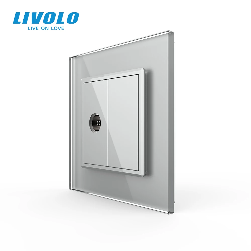 Розничная/оптовая продажа 4 цвета прозрачная стеклянная панель Livolo 1