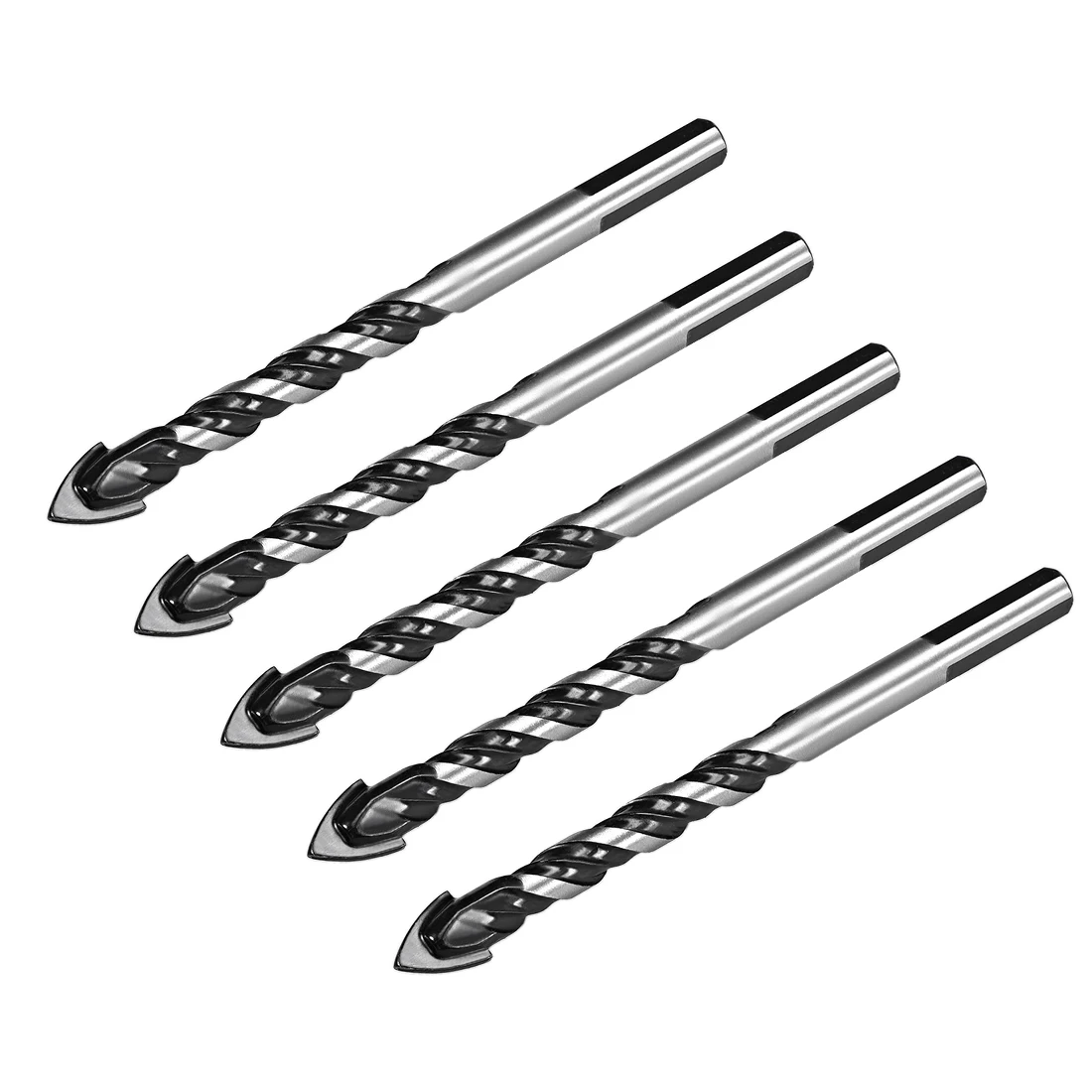 

uxcell 5pcs 12mm Triangle Tip Drill Bit for Drilling in Ceramic, Glass, Tile, Concrete, Brick, Wood and Marble
