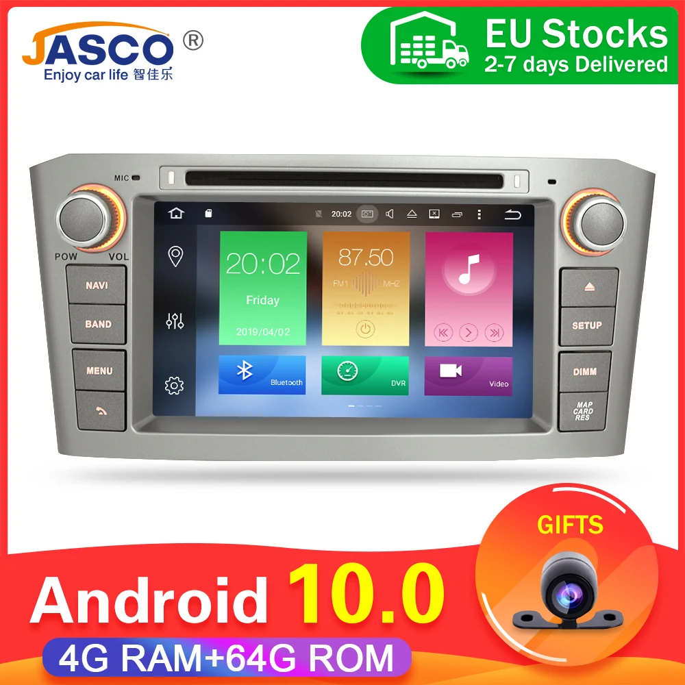 4G RAM Android 9 0 10.0Car DVD стерео мультимедиа головное устройство для Toyota Avensis/T25 2003 2008 Авто