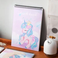 a4 kawaii spiral sketchbook 110gsm blank paper notebook art drawing painting student coil sketch book stationery school supplies