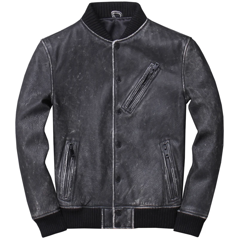 Красивая бейсбольная одежда из натуральной воловьей кожи Мужская для отдыха