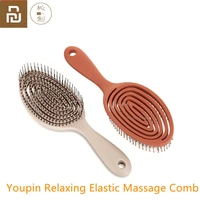 newest youpin xinzhi relaxing elastic massage comb portable hair brush massage brush anti static magic brushes head combs