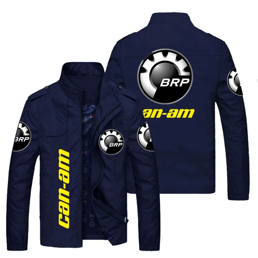 

Men's brand logo printed jacket, leisure fashion windproof coat, personalized stand collar zipper mountaineering sportswear