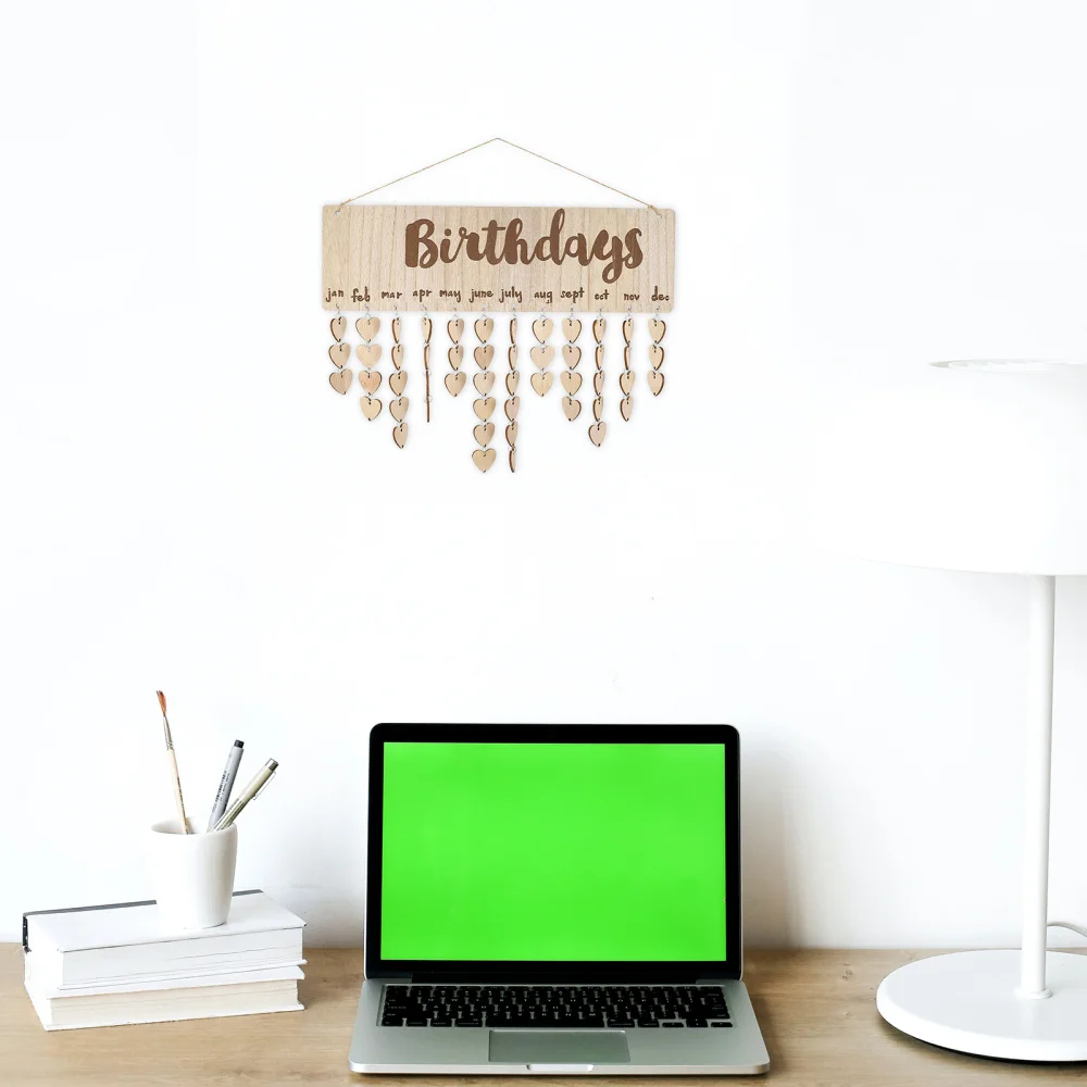 

Family Wood Countdown Calendar Festival Birthday Hanging Calendar Decor (Type1)