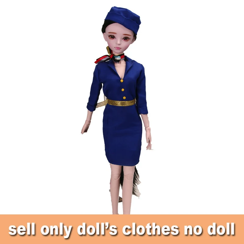 Ручная работа BJD Кукла одежда стюардесса Airhostess медсестры униформа Одежда для 55-60 см Bjd 1/3 девушки куклы игрушки куклы аксессуары - Цвет: Stewardess 1