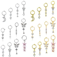 4pcsset butterfly fake belly piercing ring set fake navel piercing ring lot belly button non piercing ring clip umbilical pierc