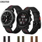 Ремешок кожаный для Samsung Galaxy watch 3 45 мм Gear S3 frontier 46 мм, браслет для amazfit GTR GTS 3 HUAWEI watch gt 2e pro, 22 мм